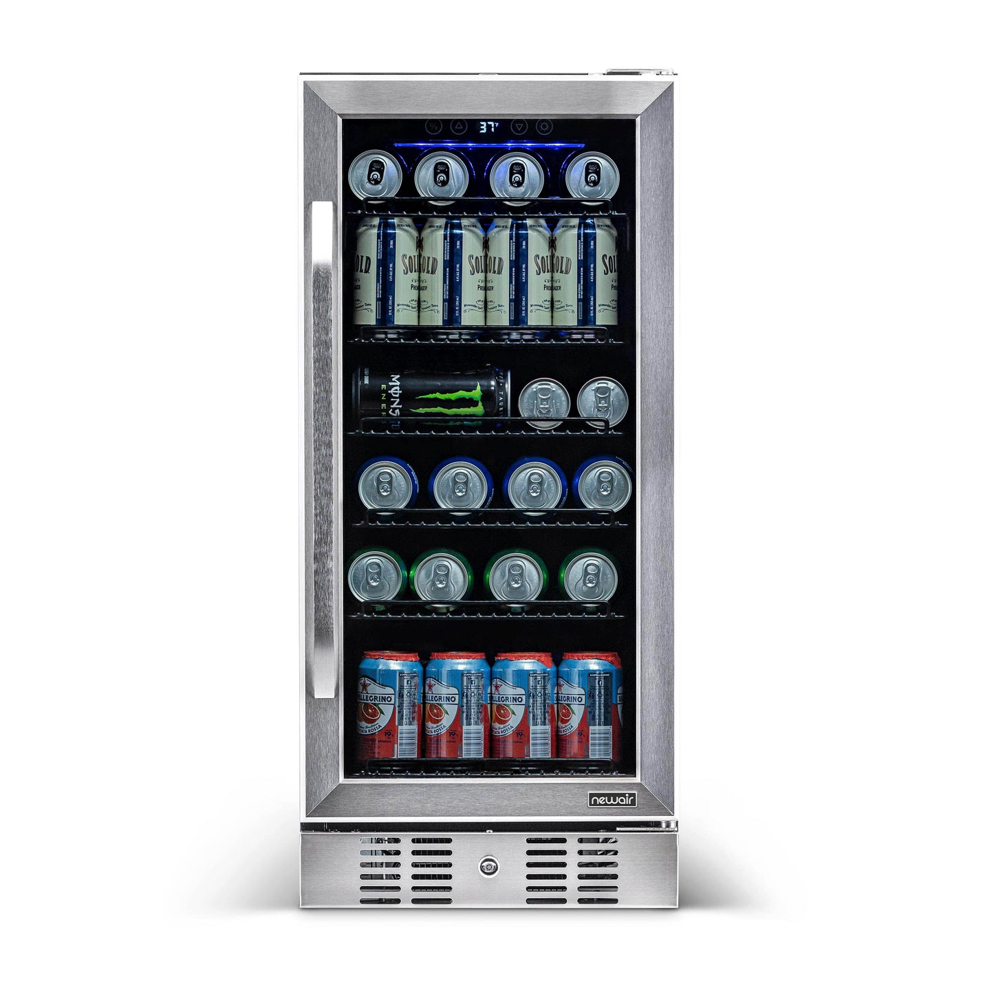 Newair® 96-Can Built-In Stainless Steel Beverage Fridge - 15"