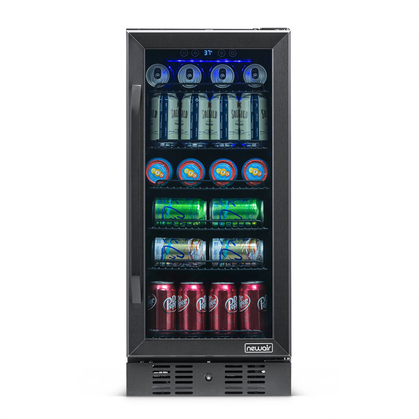 Newair® 96-Can Built-In Black Beverage Fridge - 15"