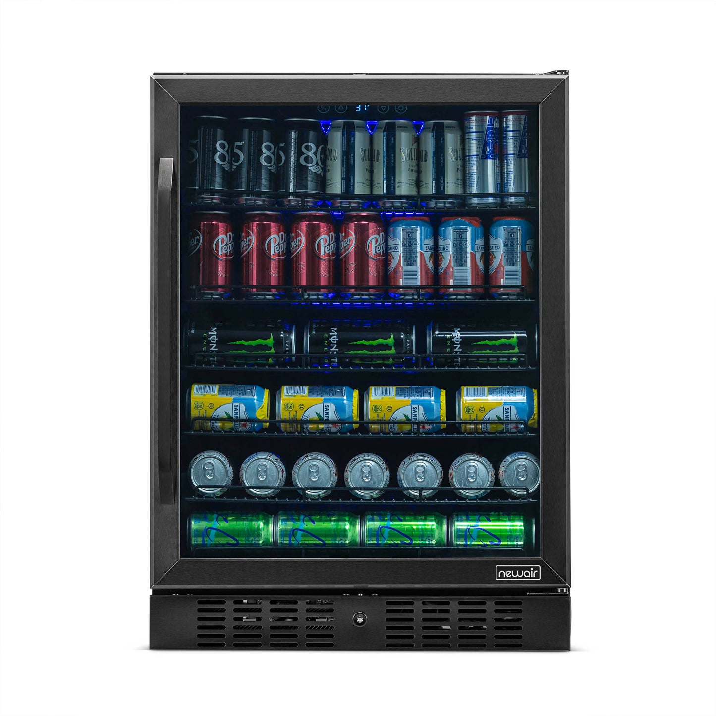 Newair® 177-Can Built-In Black Beverage Fridge - 24"