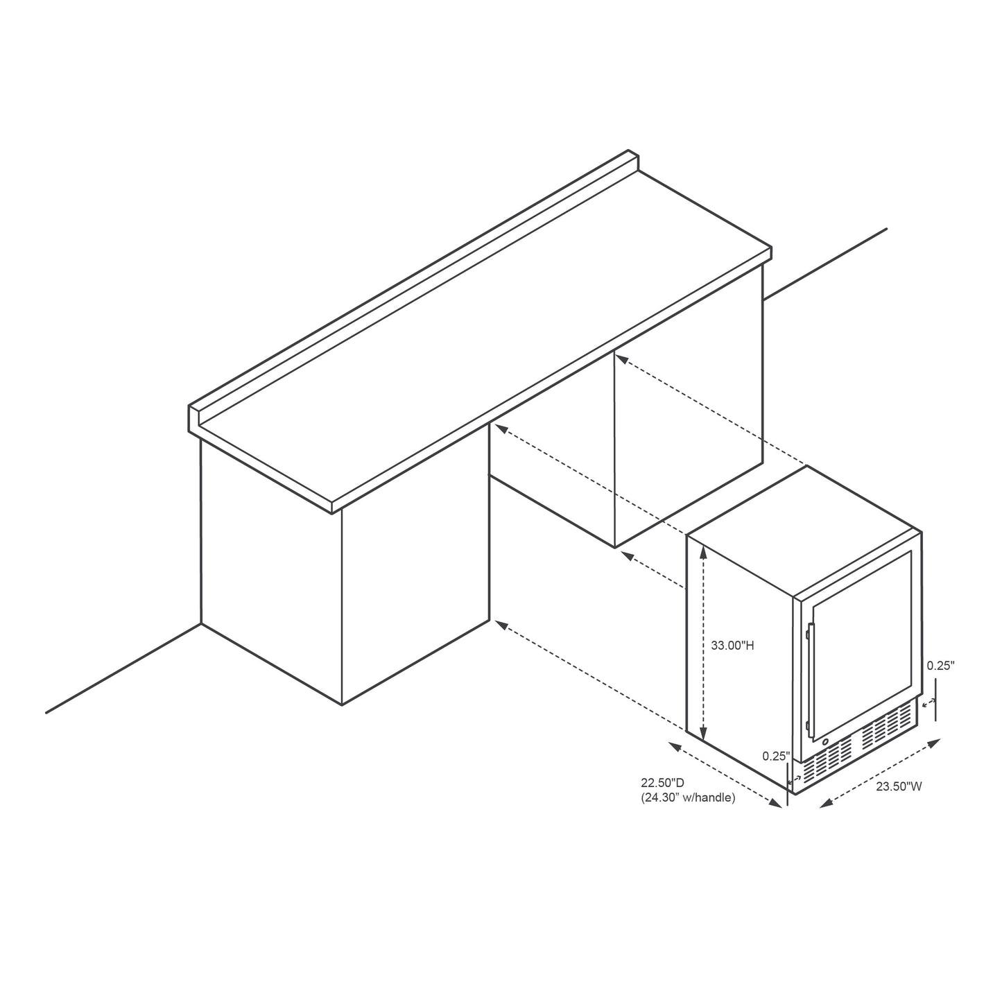 Newair® Premium 46-Bottle Built-In Dual Zone Wine Fridge in Stainless Steel - 23.5"