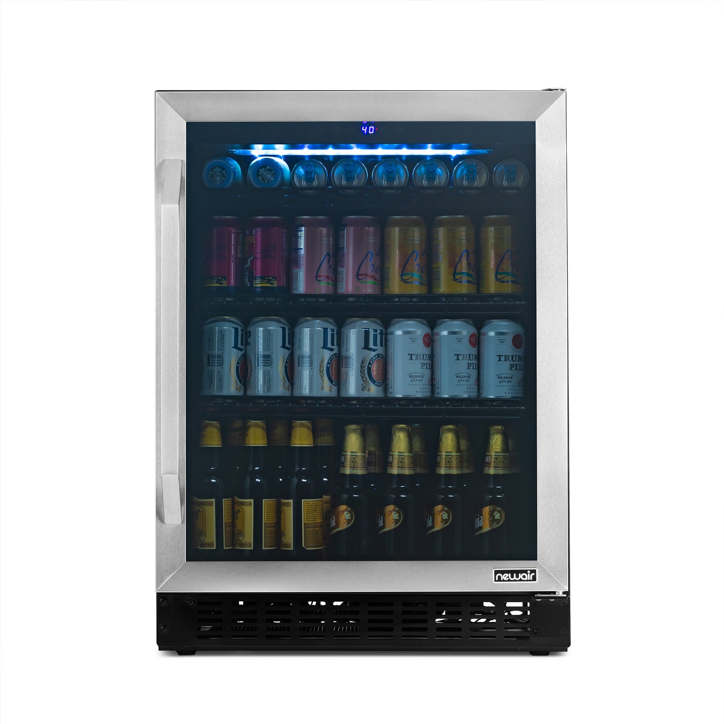 Newair® 179-Can, 49-Bottle Built-in or Freestanding Beverage Fridge - 24"