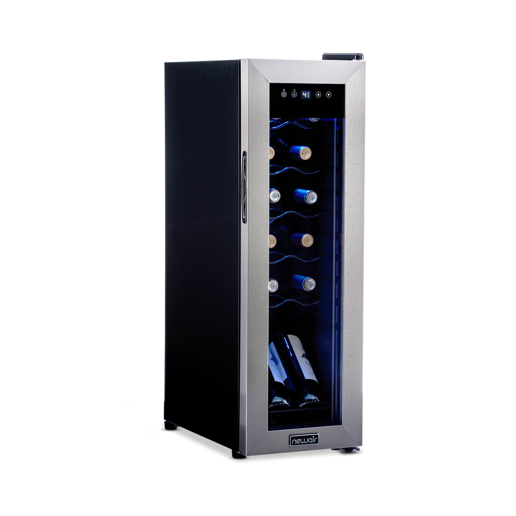Newair 12 Bottle Wine Cooler Refrigerator, Freestanding Wine Fridge wi
