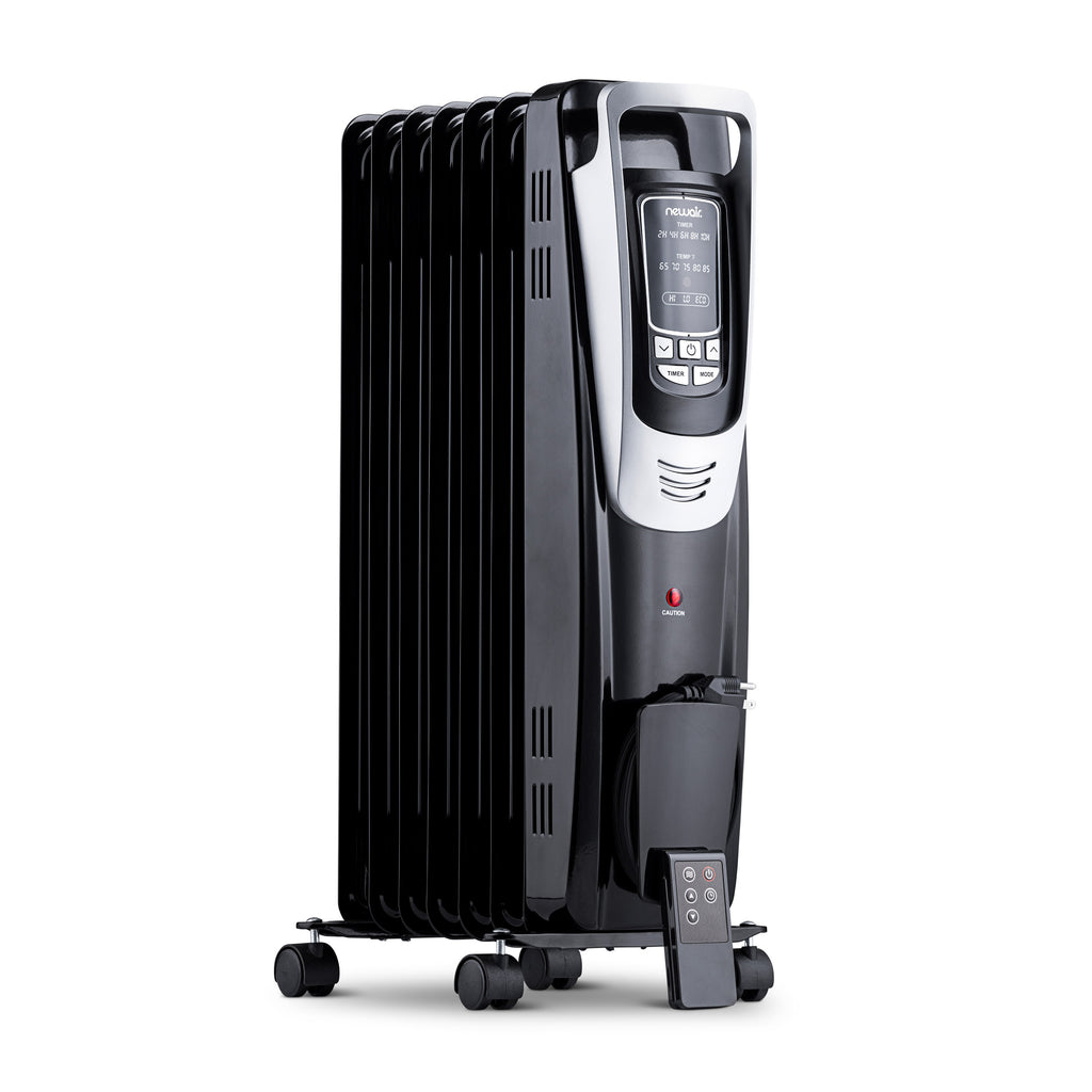 Newair Portable Oil Filled Radiator Space Heater, 150 sq. ft. with Silent,  Energy Efficient Operation
