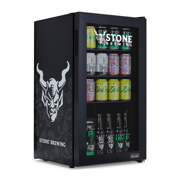 Newair Stone® Brewing 126 Can Beverage Refrigerator and Cooler with SplitShelf™ and Adjustable Shelves for Beer and Soda, Mini Fridge Perfect for Home Bars, Offices and Gamer Rooms Beverage Fridge    