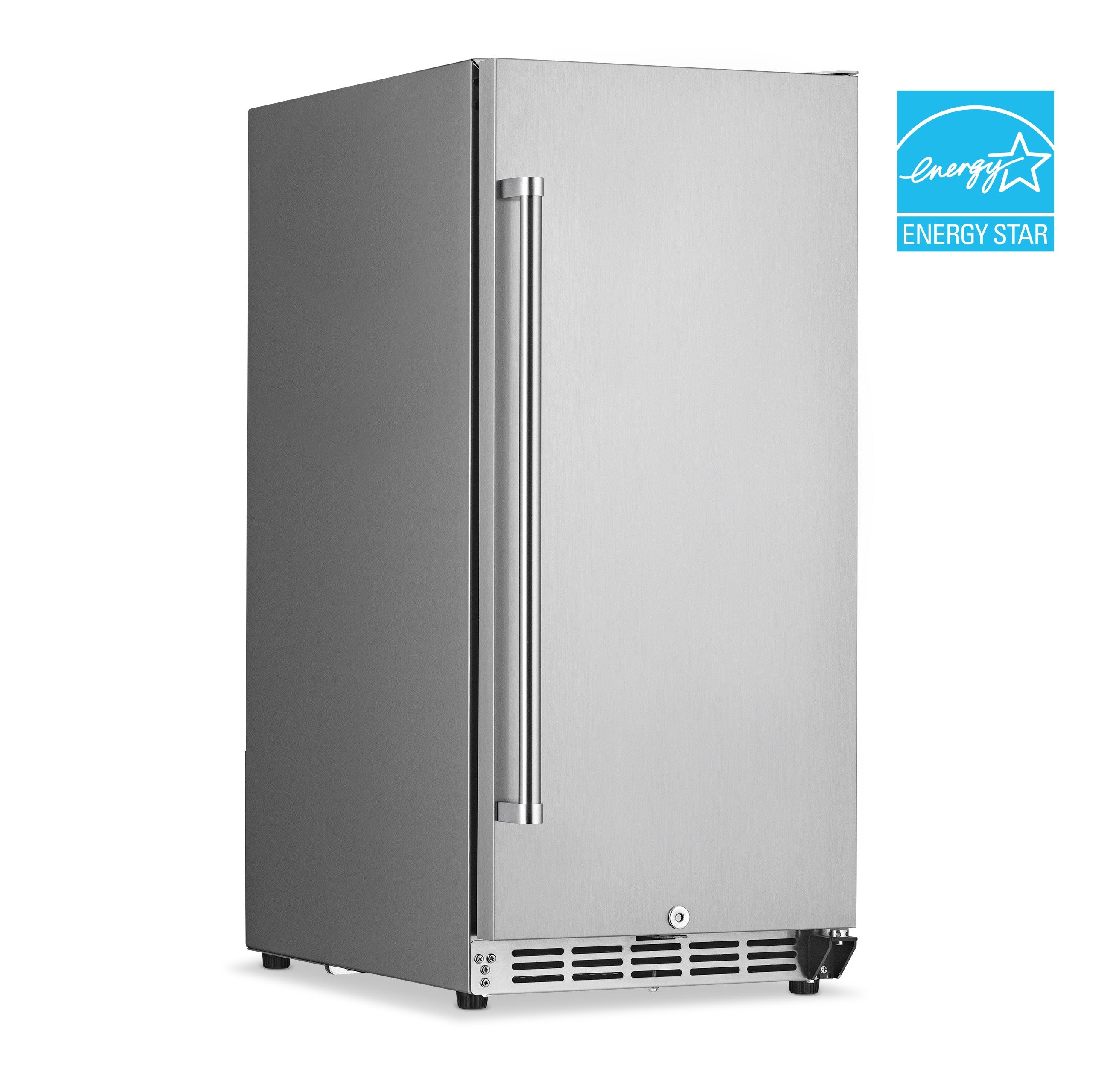 3.2 Cu. Ft. Double-Door Compact Refrigerator (Stainless Steel