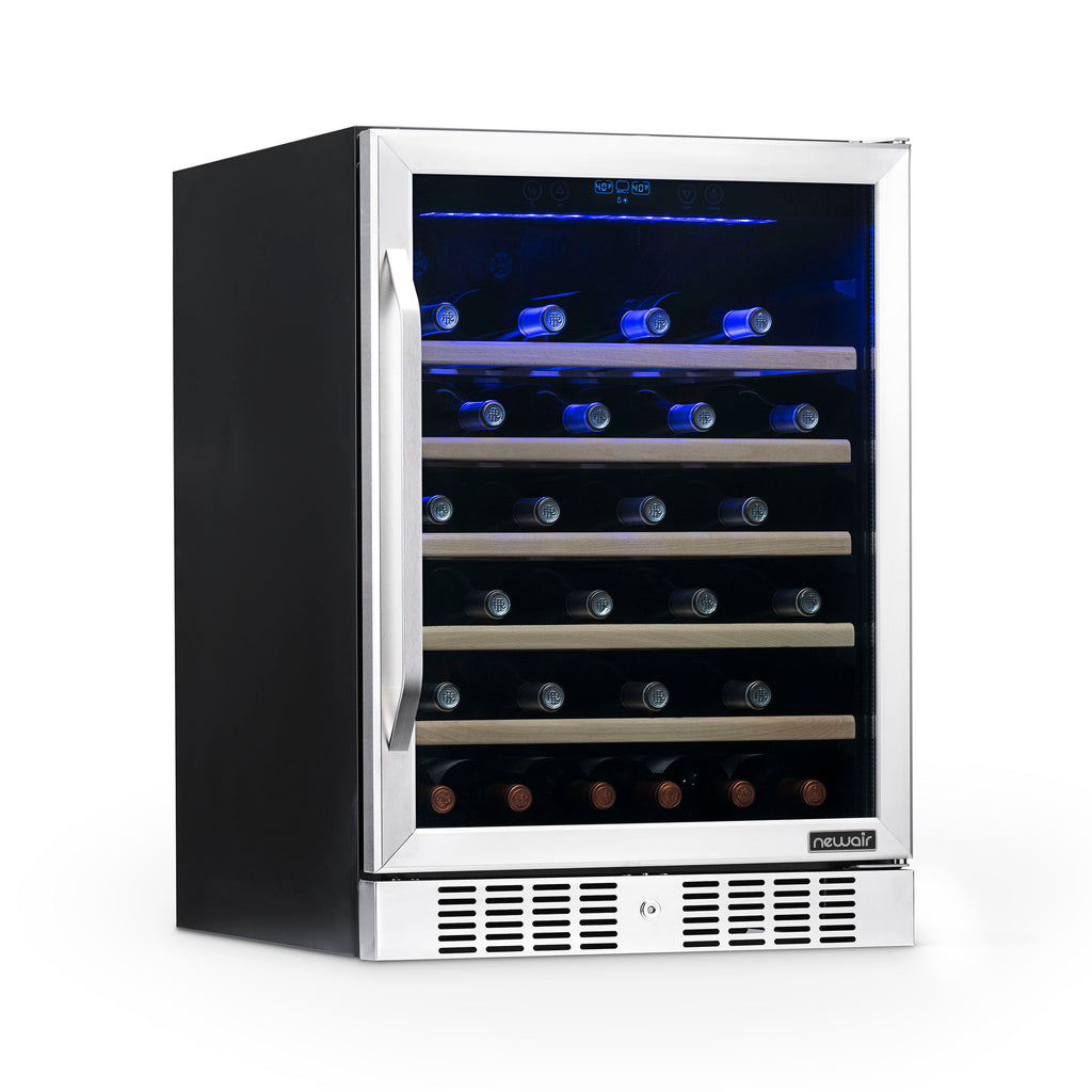 NewAir 24" 52 Bottle Builtin Wine Cooler AWR520SB in Stainless Steel
