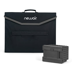 Newair Solar Generator Kit with 100W Solar Panel and 173W Removeable/Rechargeable Lithium Battery, Connects to DC 12V/24V Electric Car Fridge and Freezer Car Coolers    