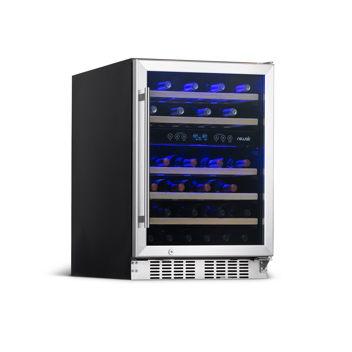 Newair® Premium 46-Bottle Built-In Dual Zone Wine Fridge in Stainless Steel -  23.5"