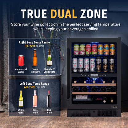 newair®-100-can-24-bottle-built-in-dual-zone-black-beverage-fridge-24