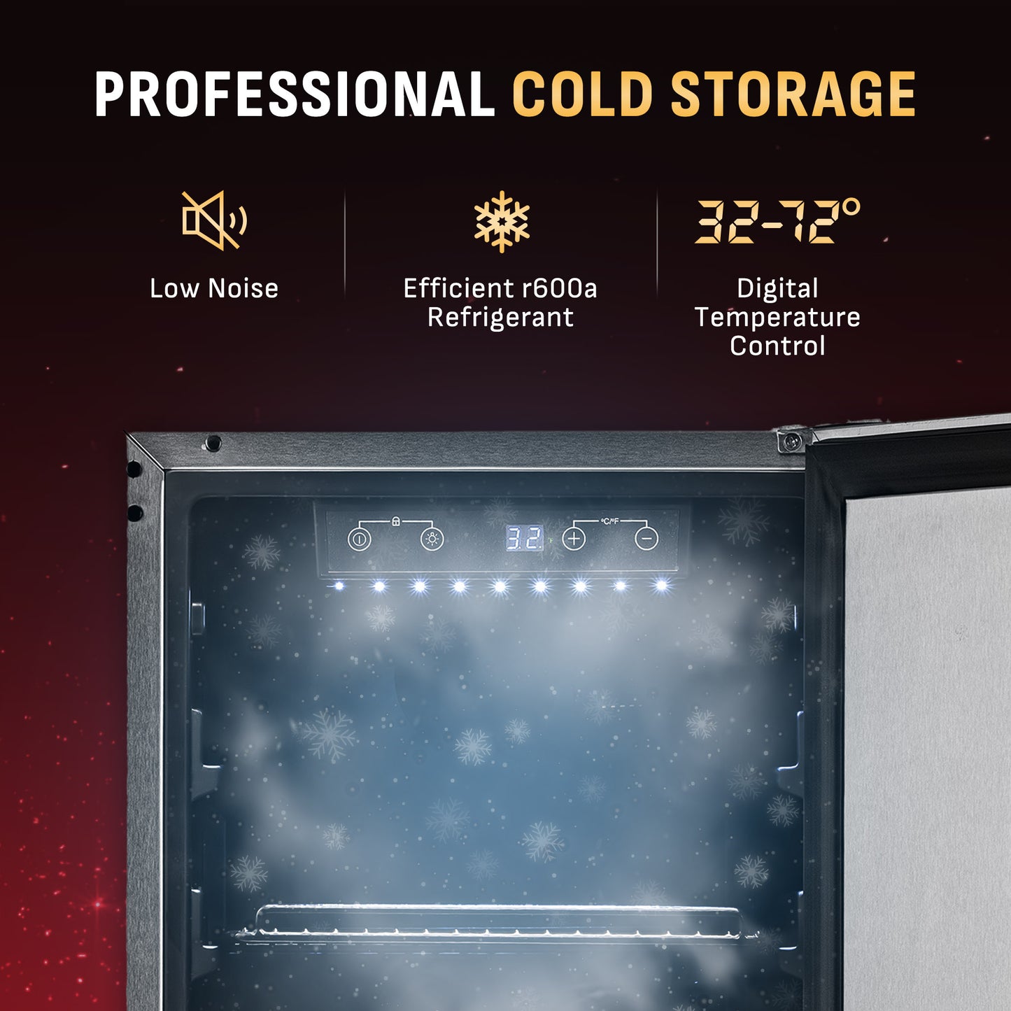 Newair® 15" 3.2 Cu. Ft. Commercial Built-In Stainless Steel Beverage Fridge -15"