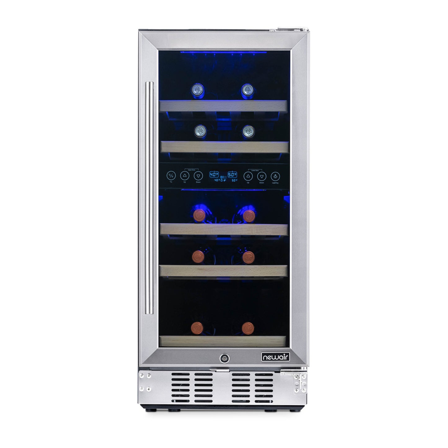 Newair® 29-Bottle 14.8" Stainless Steel Built-In Dual Zone Wine Fridge