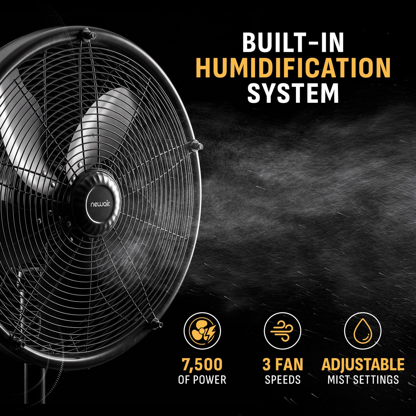 Newair® Outdoor Misting and Pedestal Fan Combination - 2,800 CFM
