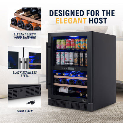 newair®-100-can-24-bottle-built-in-dual-zone-black-beverage-fridge-24
