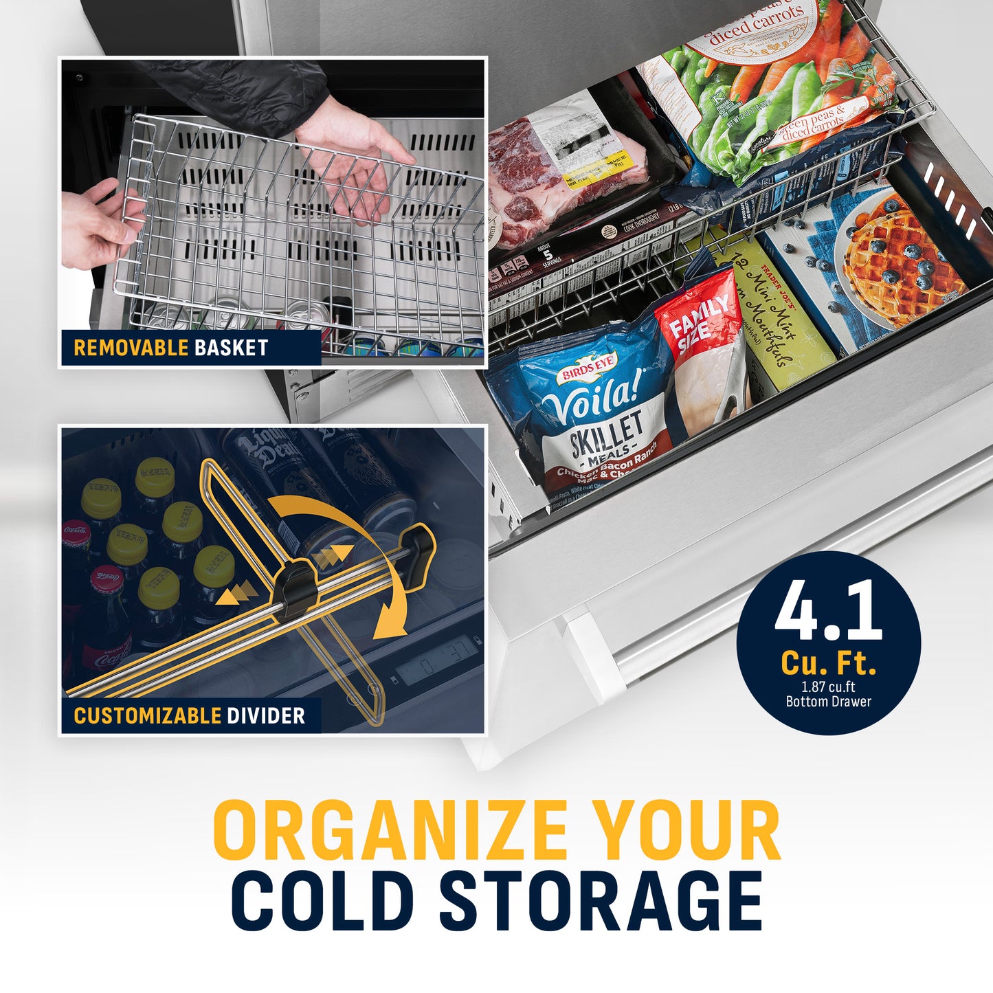 Newair® 80-can and 20-bottle Built-In/Freestanding Beverage Fridge - 24"
