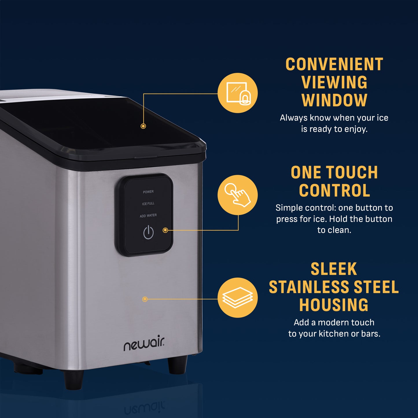 Newair® Countertop Ice Maker, Bullet Ice
