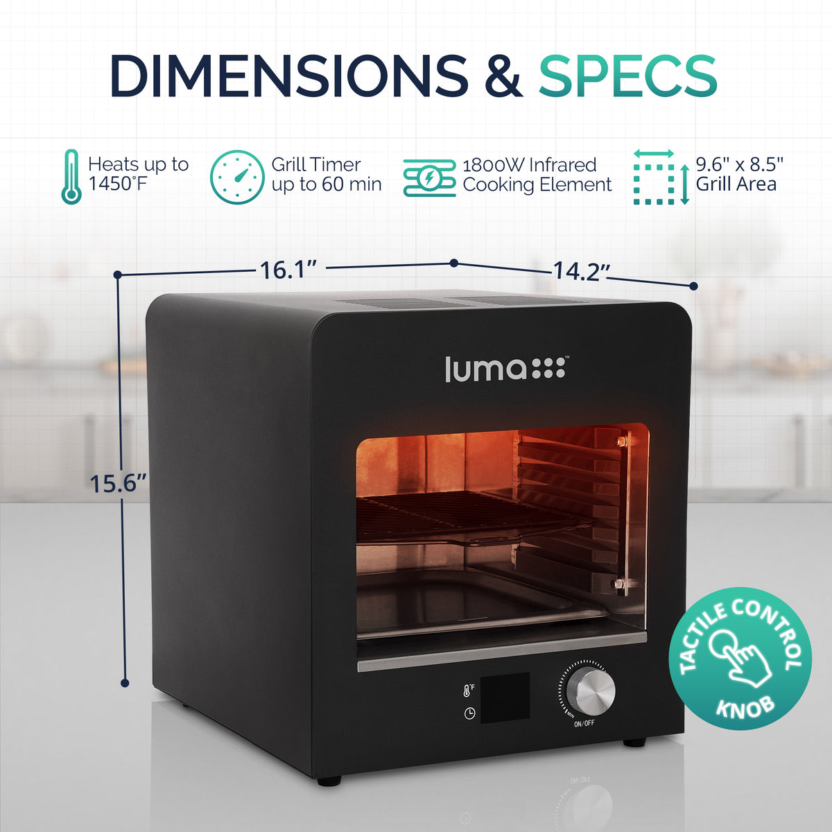 Luma Electric Steak Grill, Portable Countertop Oven