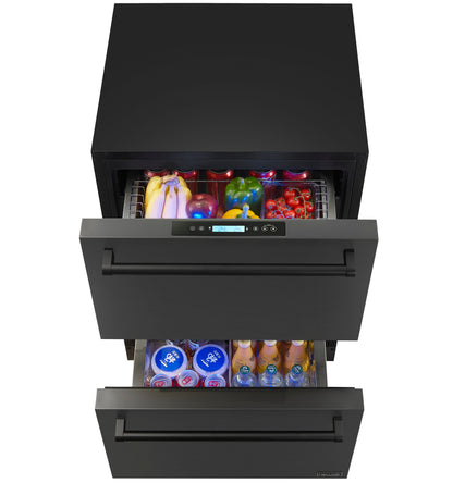 newair-24-inch-indoor-outdoor-dual-drawer-freezer-fridge-convertible-refrigerator-black-stainless-steel