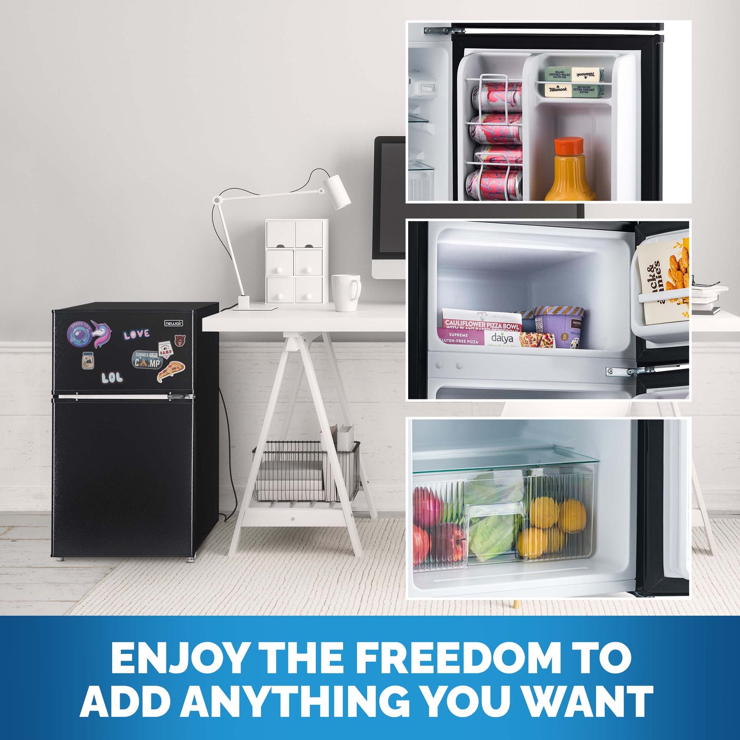 Newair® Compact Mini Fridge with Freezer, 3.1 Cu. Ft. - Black