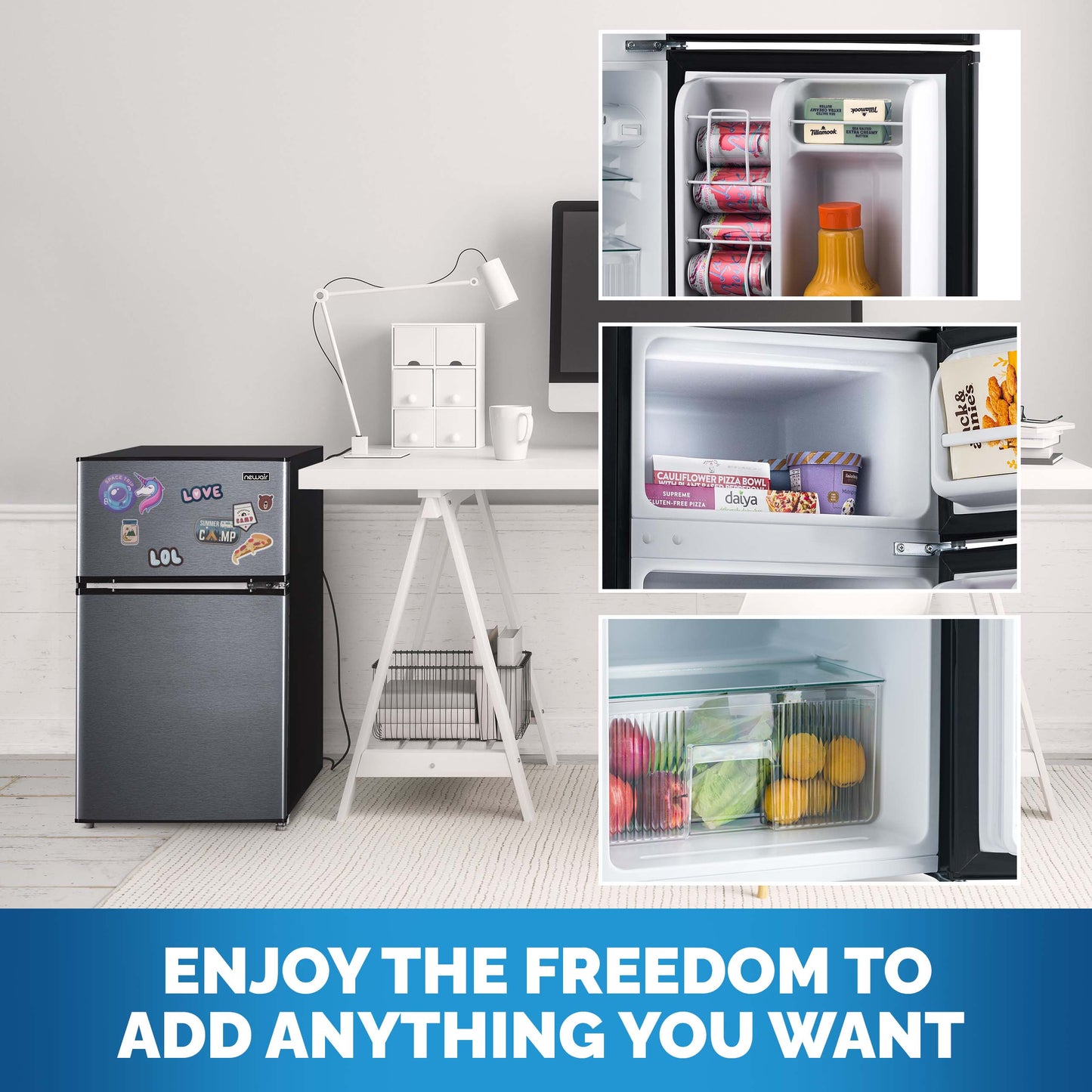 Newair® Compact Mini Fridge with Freezer, 3.1 Cu. Ft. - Black