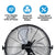 Newair 18" & 20” Outdoor Rated 2-in-1 High Velocity Floor or Wall Mounted Fan with 3 Fan Speeds and Adjustable Tilt Head High-Velocity Fans    