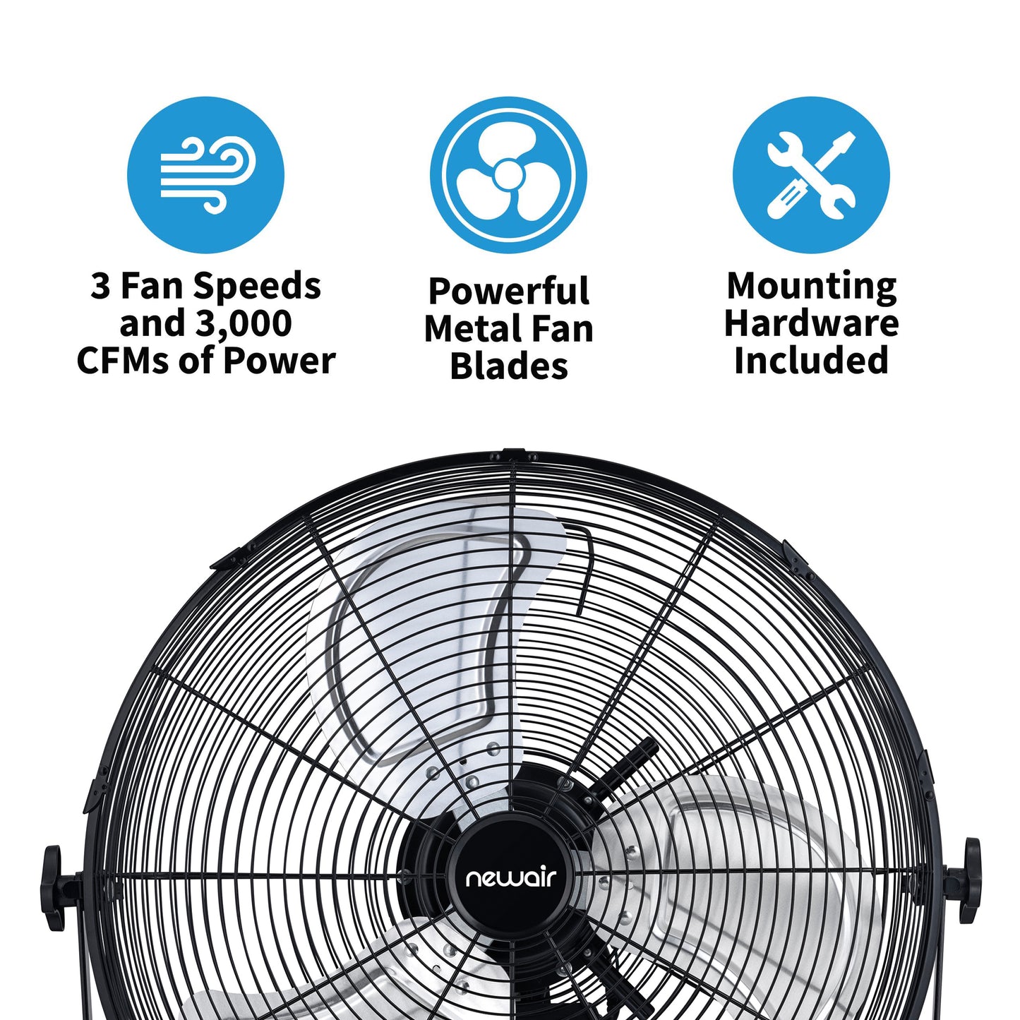 Newair® 18" - 20" Outdoor-Rated Fan - Floor or Wall Mounted