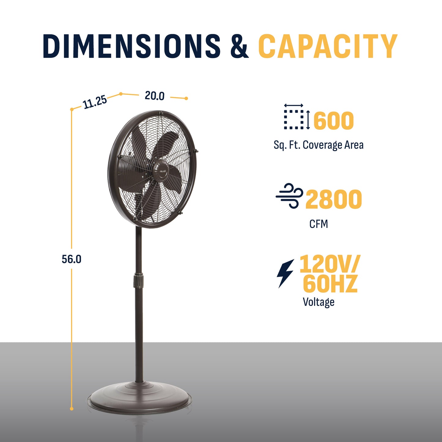 Newair® Outdoor Misting and Pedestal Fan Combination - 2,800 CFM