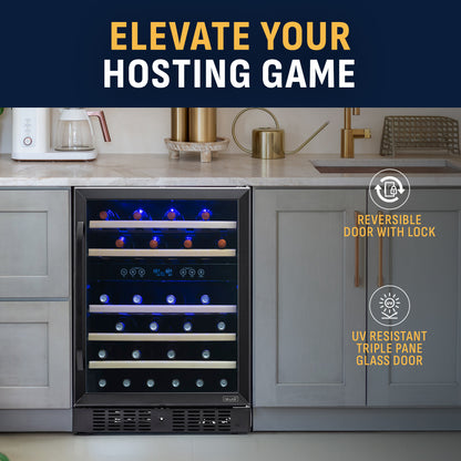 newair®-46-bottle-23-5-black-stainless-steel-built-in-dual-zone-wine-cooler