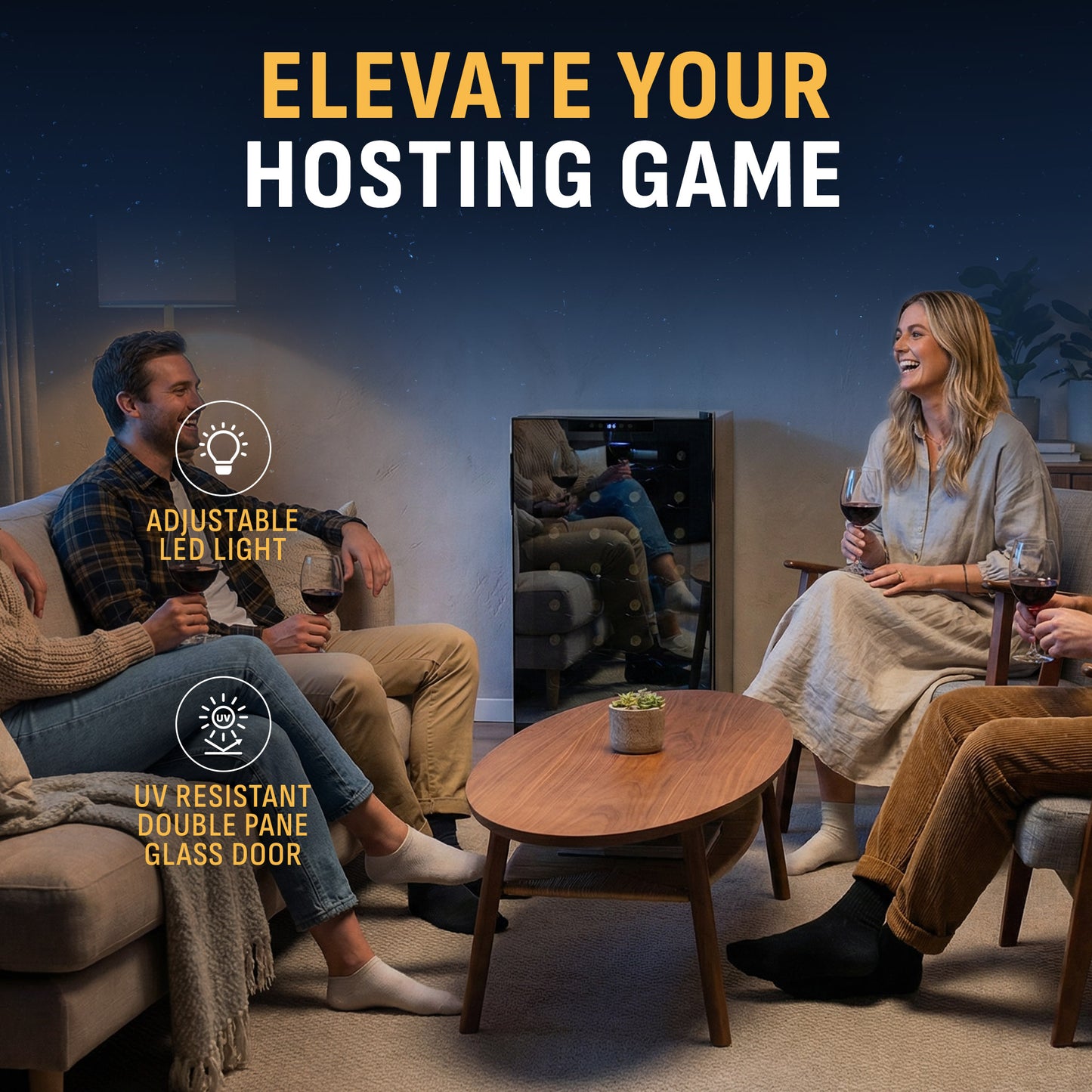 Newair® 51-Bottle 19.5" Black Freestanding Wine Fridge