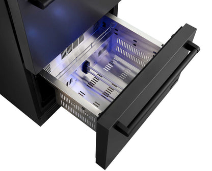 newair-24-inch-indoor-outdoor-dual-drawer-freezer-fridge-convertible-refrigerator-black-stainless-steel