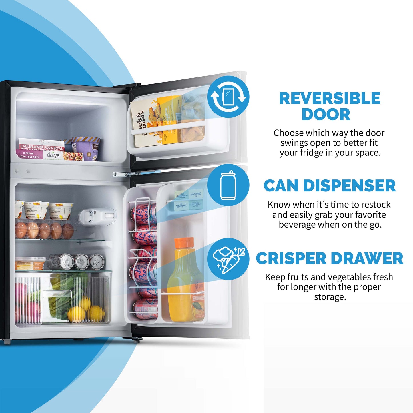 Newair® Compact Mini Fridge with Freezer, 3.1 Cu. Ft. - Black