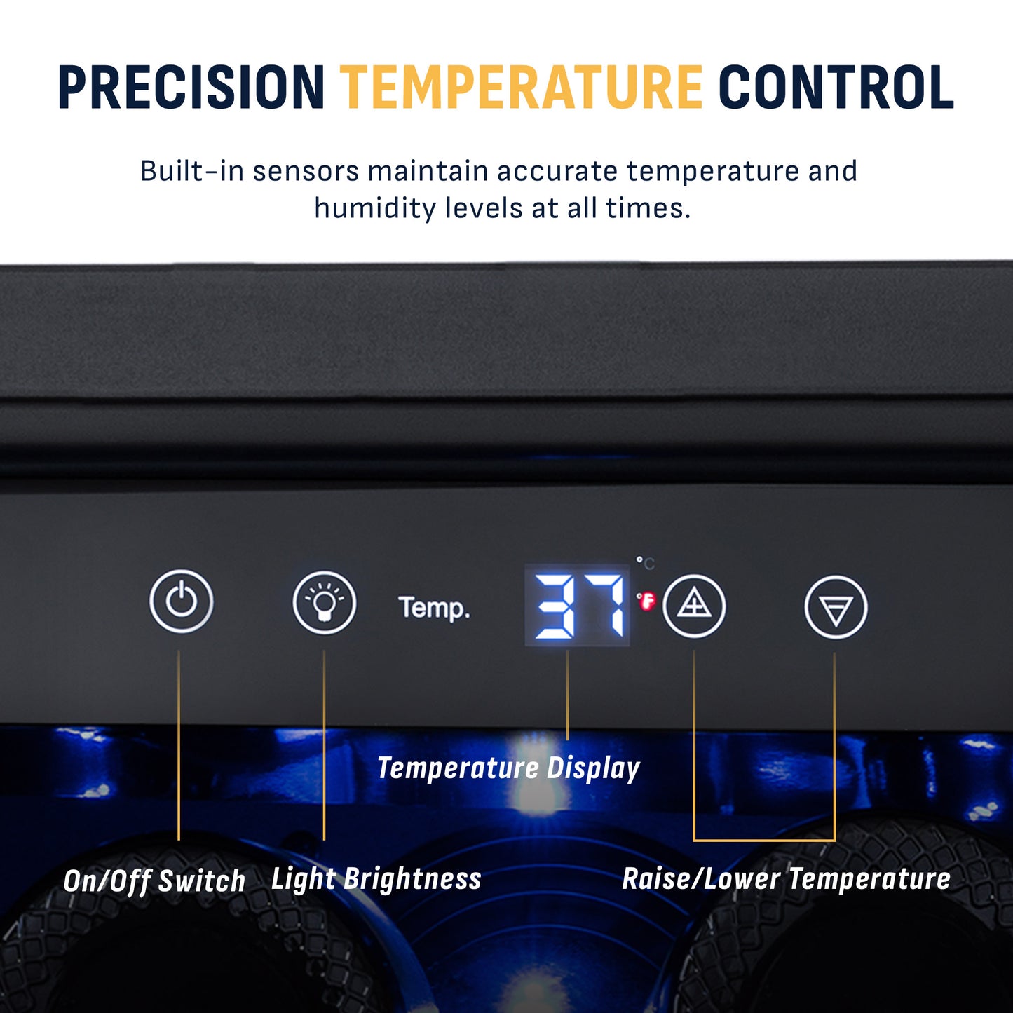 Newair® 80-Can, 33-Bottle Built-in Black Beverage Fridge - 15"