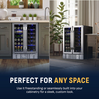 newair®-24-dual-zone-wine-and-beverage-fridge-in-stainless-steel
