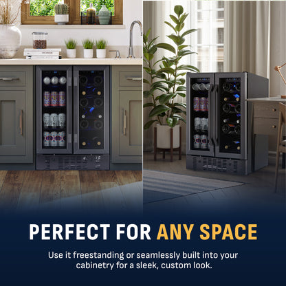 newair®-24-black-stainless-steel-dual-zone-wine-and-beverage-fridge