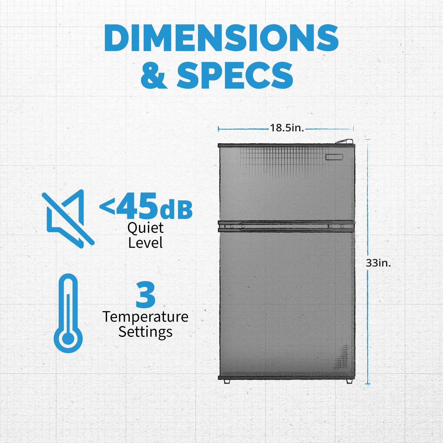 Newair® Compact Mini Fridge with Freezer, 3.1 Cu. Ft. - Black