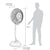 Newair 24” Pedestal Misting Fan with 8700 CFM of Power, Adjustable Mist Settings, Water Tank and 3 Fan Speeds, Perfect for the Patio, Back Yard, or Outdoor Dining Space Misting Fans    