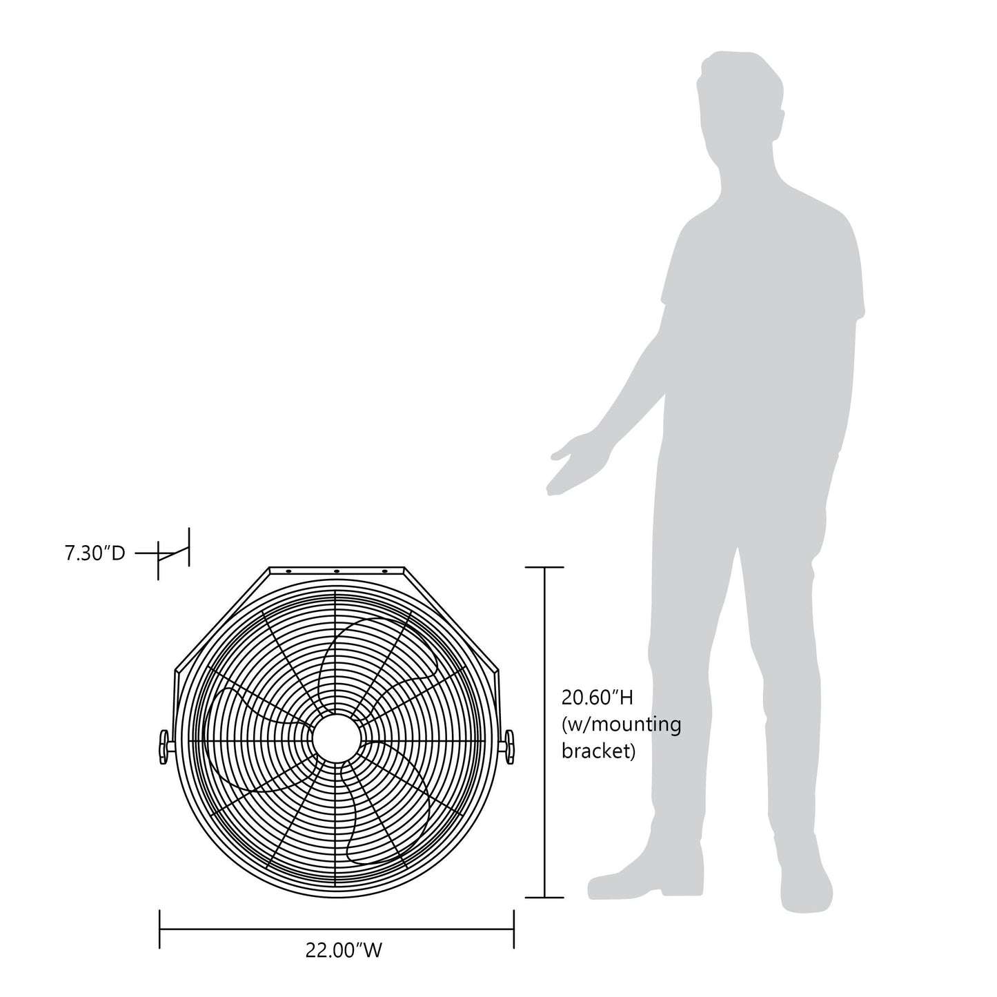 Newair® 18" - 20" Outdoor-Rated Fan - Floor or Wall Mounted