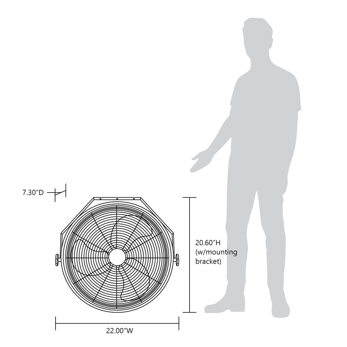 Newair® 18" - 20" Outdoor-Rated Fan - Floor or Wall Mounted