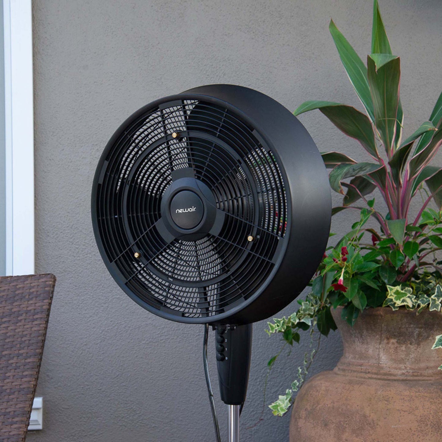 Newair® Outdoor Misting and Pedestal Fan - 1,600-CFM