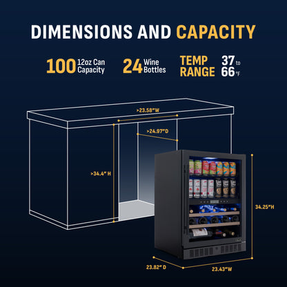 newair®-100-can-24-bottle-built-in-dual-zone-black-beverage-fridge-24