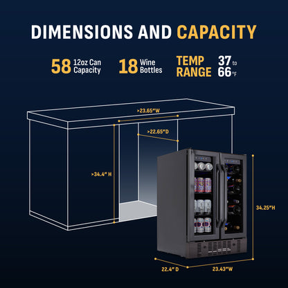 newair®-24-black-stainless-steel-dual-zone-wine-and-beverage-fridge