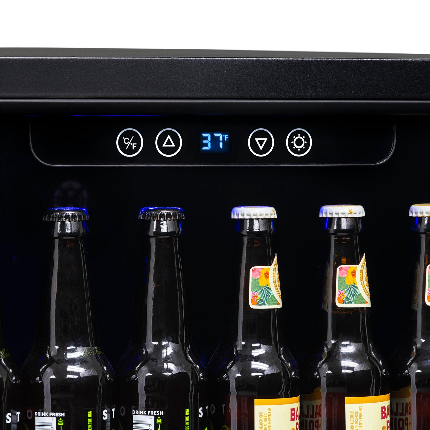 Newair® 177-Can Built-In Black Beverage Fridge - 24"