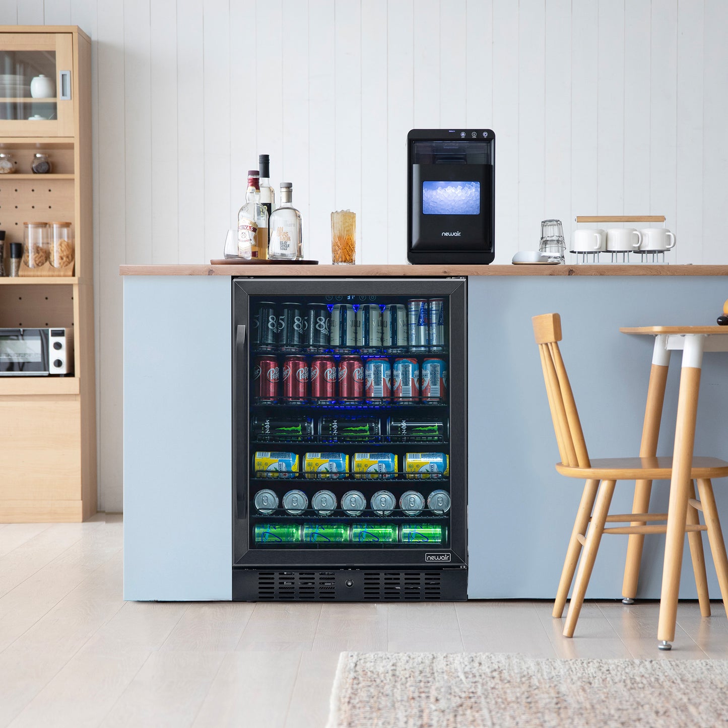 Newair® 177-Can Built-In Black Beverage Fridge - 24"