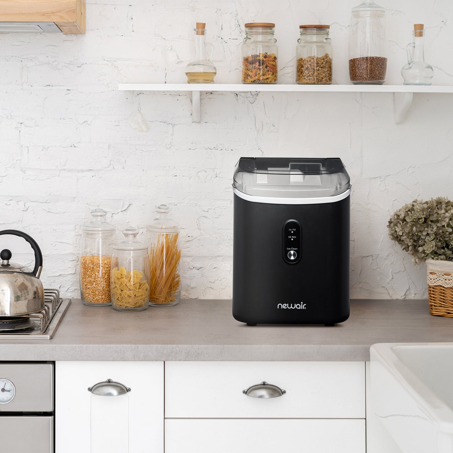 Newair® Countertop Nugget Ice Maker in Matte Black or Stainless Steel, 26 lbs/Day