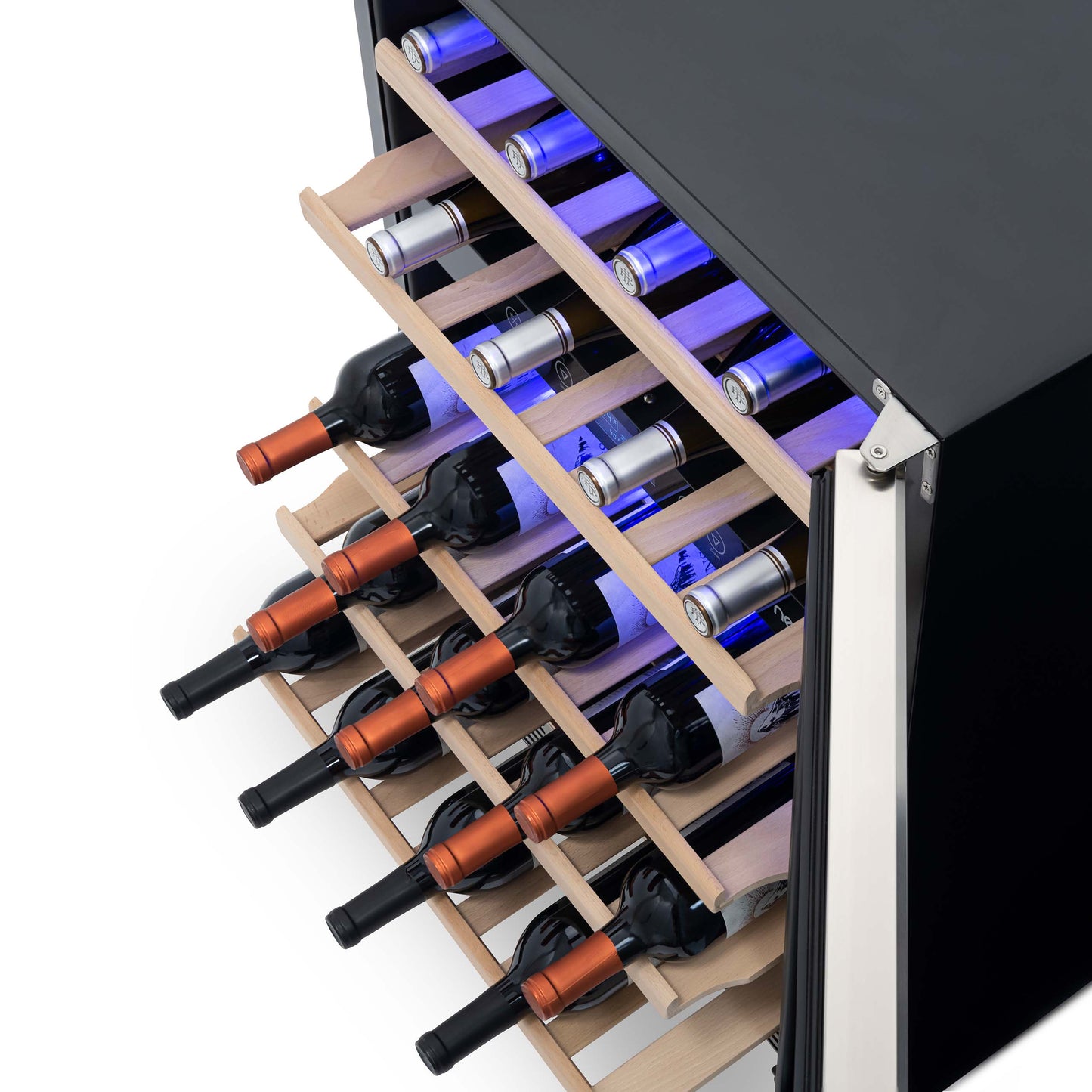 Newair® Premium 46-Bottle Built-In Dual Zone Wine Fridge in Stainless Steel -  23.5"