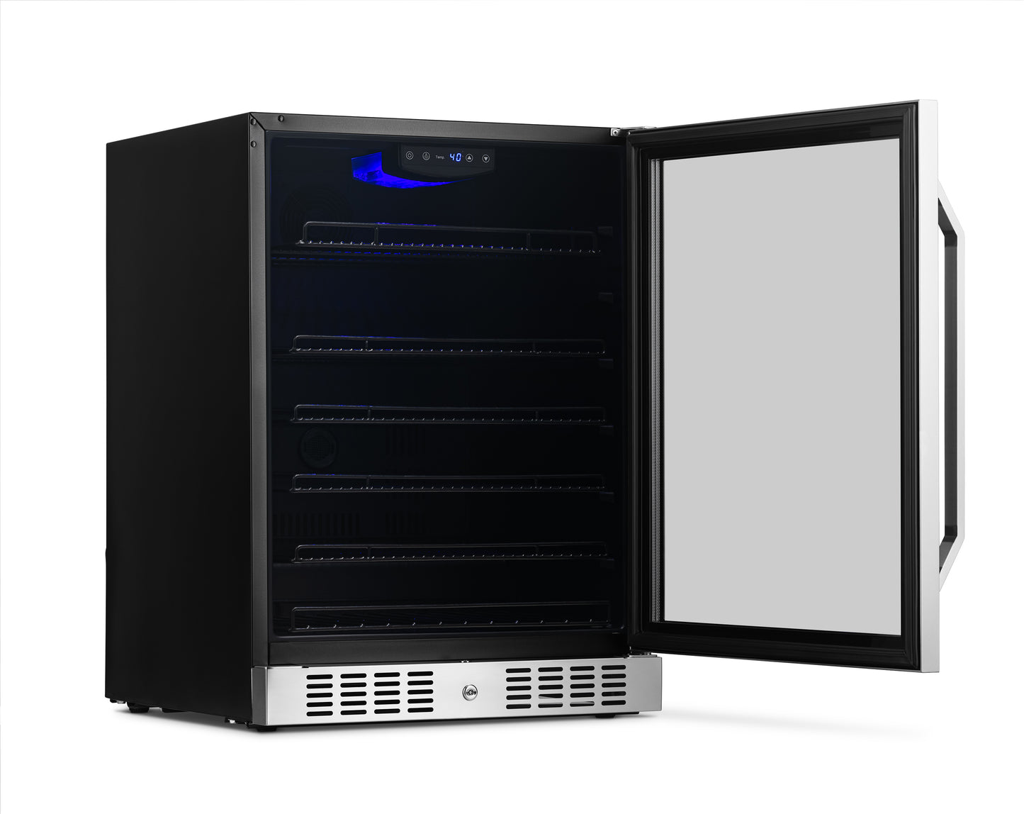 Newair® 177-Can Built-In or Freestanding Stainless Steel Beverage Fridge - 24"