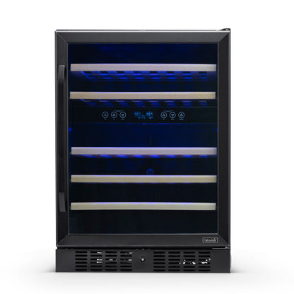 newair®-46-bottle-23-5-black-stainless-steel-built-in-dual-zone-wine-cooler