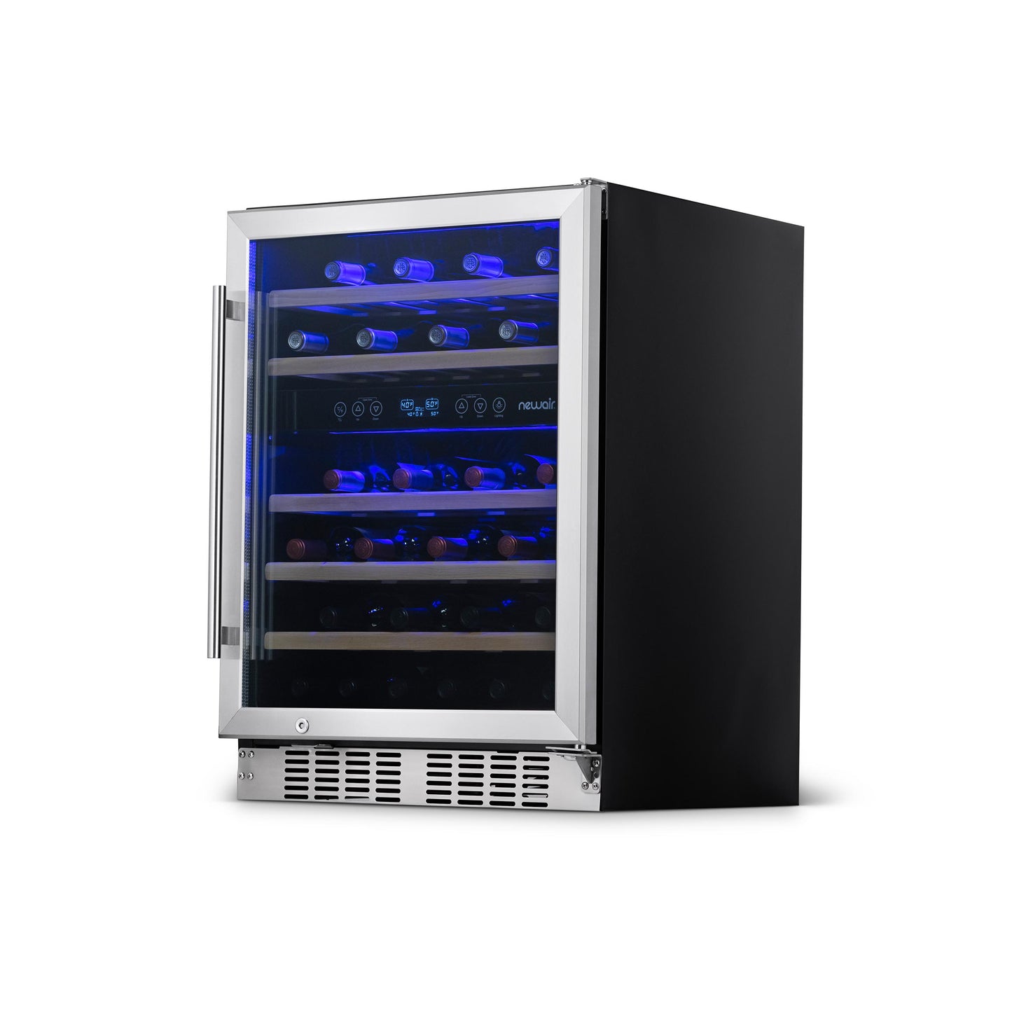 Newair® Premium 46-Bottle Built-In Dual Zone Wine Fridge in Stainless Steel -  23.5"