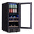 Newair 15 Inch Wine and Beverage Refrigerator – 13 Bottles & 48 Cans Capacity with Dual Temperature Zone Wine Cooler, Black Stainless Steel & Double-Layer Tempered Glass Door, Compact Wine Cellar Built-in Counter or Freestanding Fridge Wine Fridge    