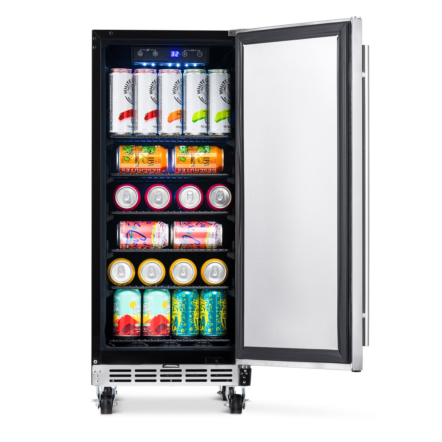 Newair® 90-Can Built-In/Freestanding Outdoor Beverage Fridge - 15"