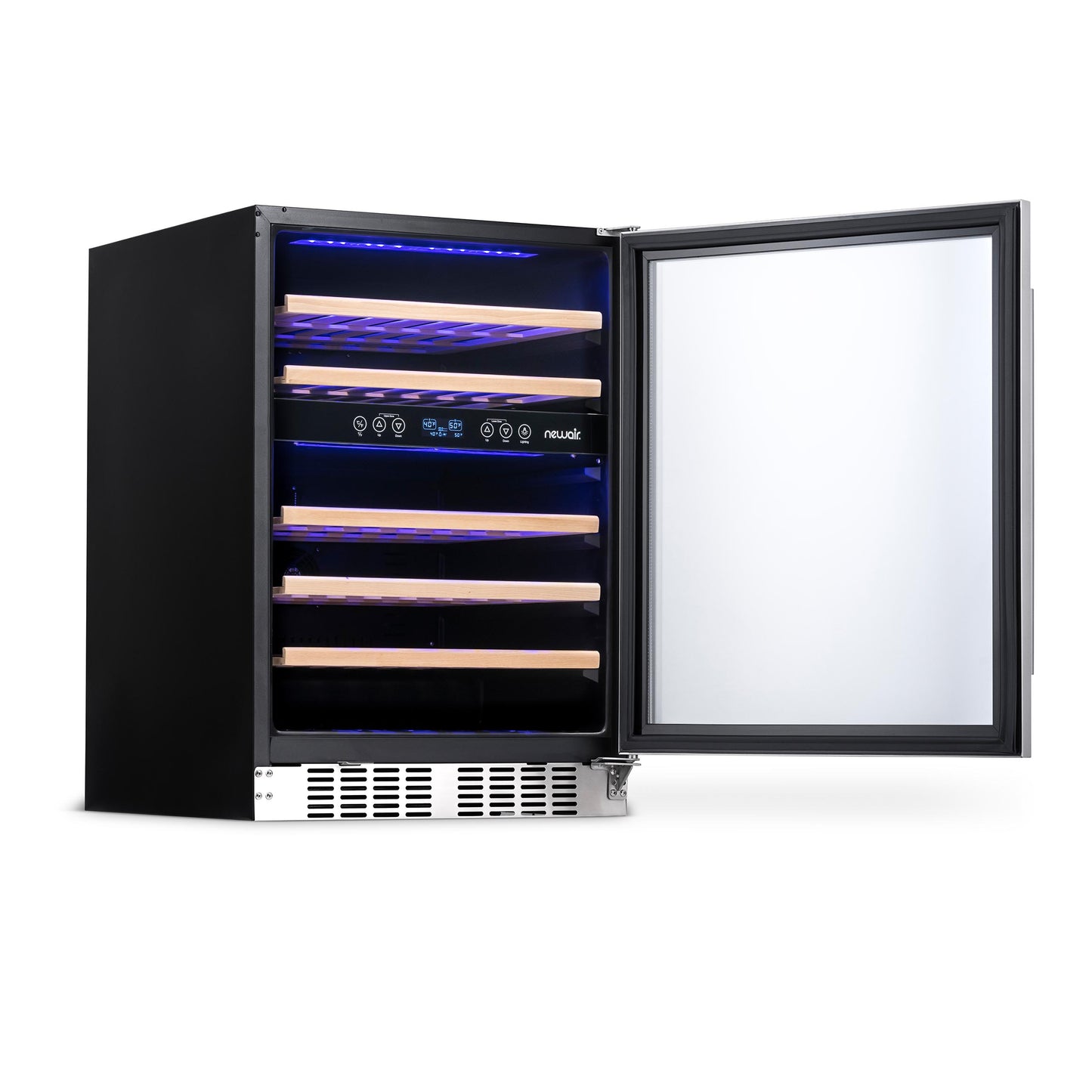 Newair® Premium 46-Bottle Built-In Dual Zone Wine Fridge in Stainless Steel -  23.5"